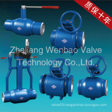 China Factory St. 37 Trunnion Mounted Full Welded Ball Valve Wenzhou Manufacturer